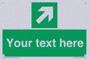 Custom Arrow Top Right Sign